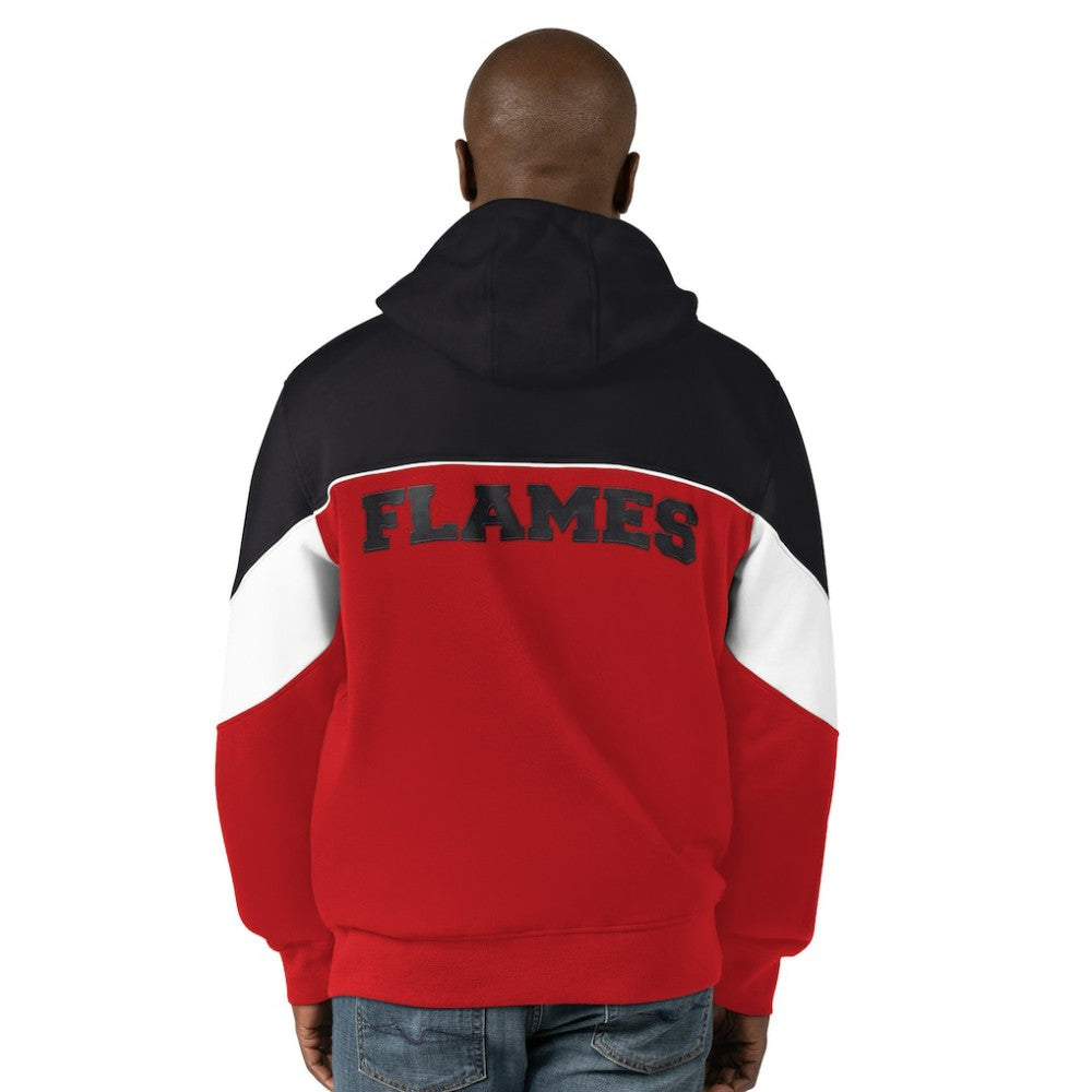 Calgary Flames Starter Power Forward Full-Zip Hoodie - Red/Black Hoodies