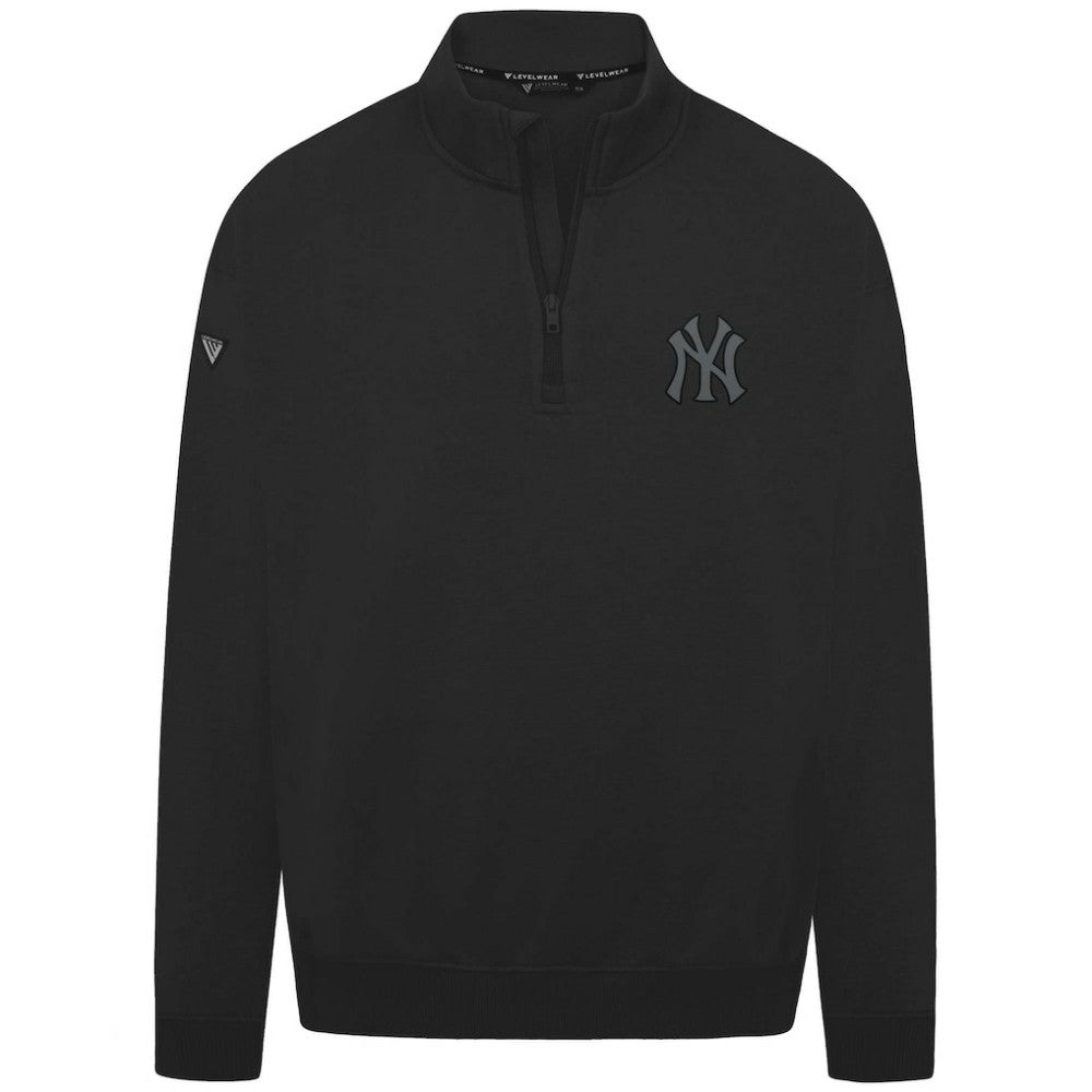 New York Yankees Levelwear Murray Nightfall Quarter-Zip Top Black