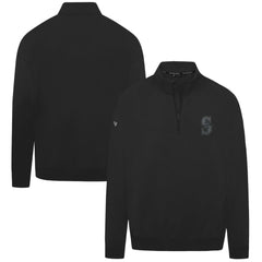 Seattle Mariners Levelwear Murray Nightfall Quarter-Zip Top Black