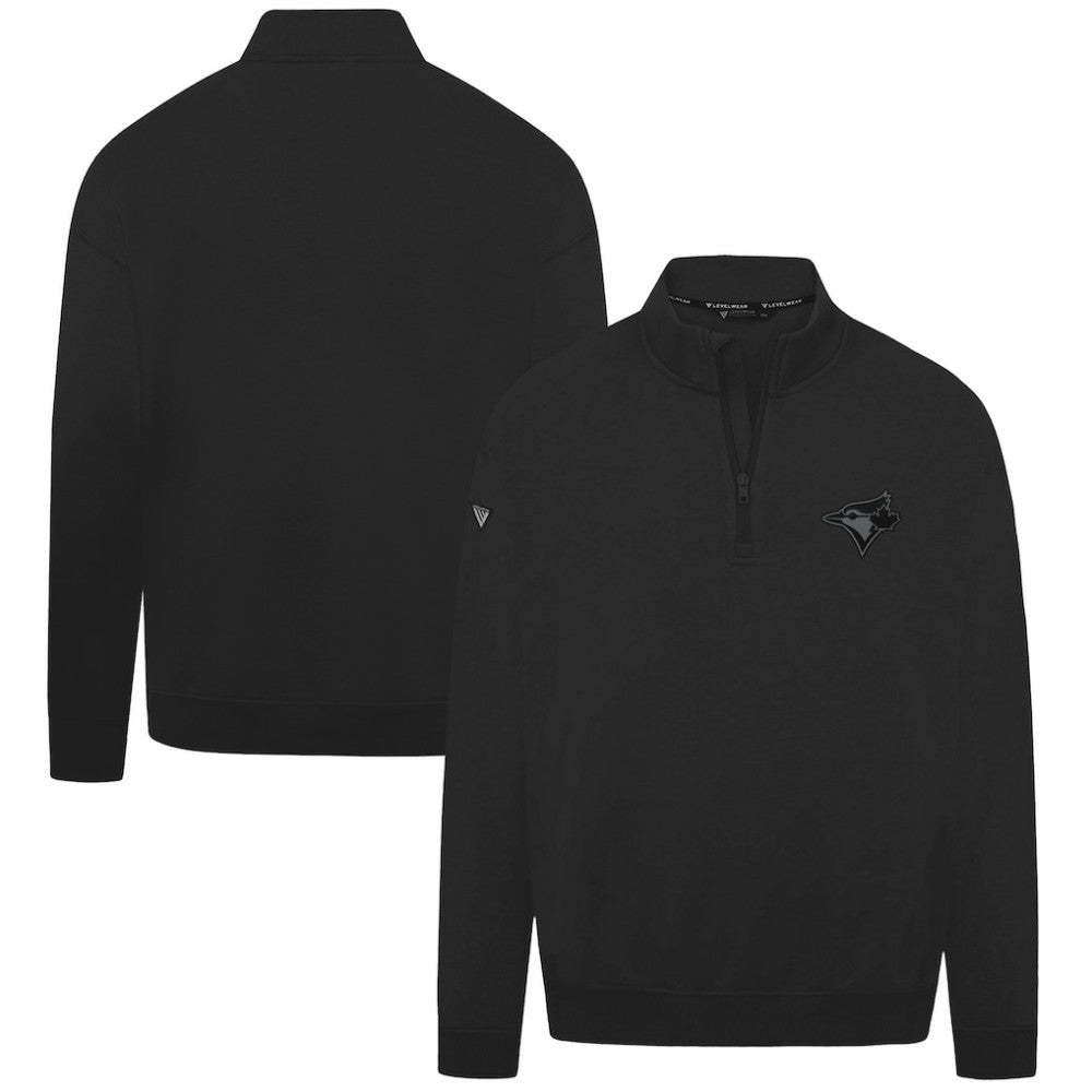 Toronto Blue Jays Levelwear Murray Nightfall Quarter-Zip Top Black