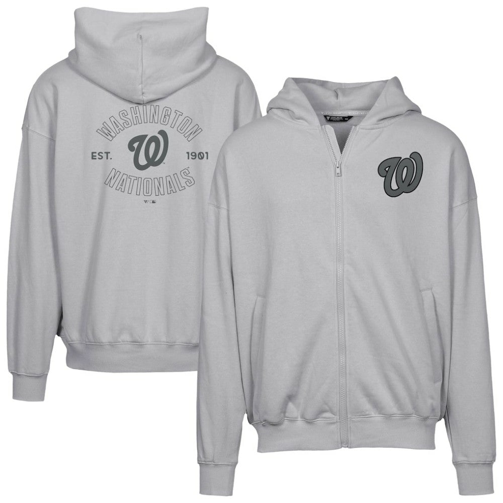 Washington Nationals Levelwear Uphill Abyssal Full-Zip Hoodie Gray
