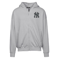 New York Yankees Levelwear Uphill Abyssal Full-Zip Hoodie Gray