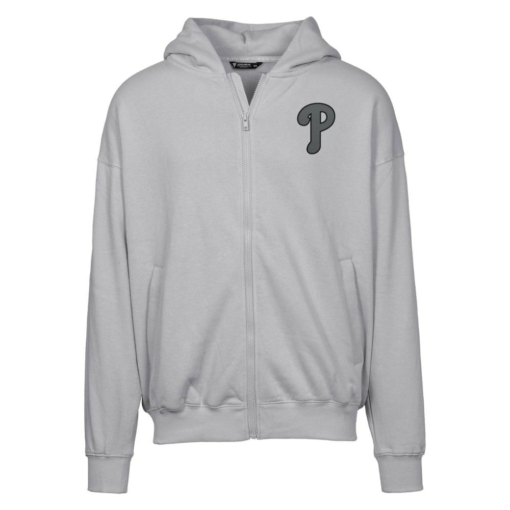 Philadelphia Phillies Levelwear Uphill Abyssal Full-Zip Hoodie Gray