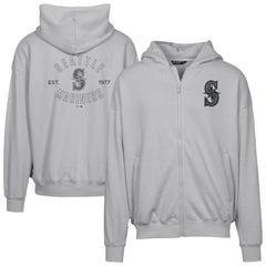 Seattle Mariners Levelwear Uphill Abyssal Full-Zip Hoodie Gray