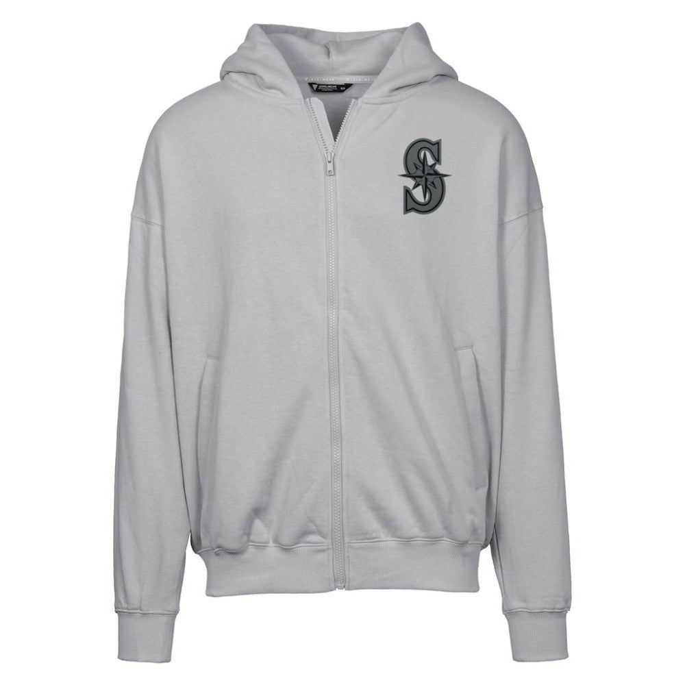 Seattle Mariners Levelwear Uphill Abyssal Full-Zip Hoodie Gray