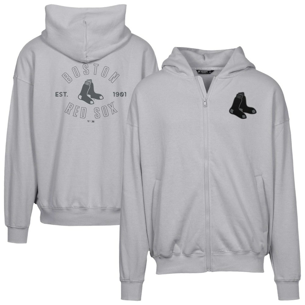 Boston Red Sox Levelwear Uphill Abyssal Full-Zip Hoodie Gray