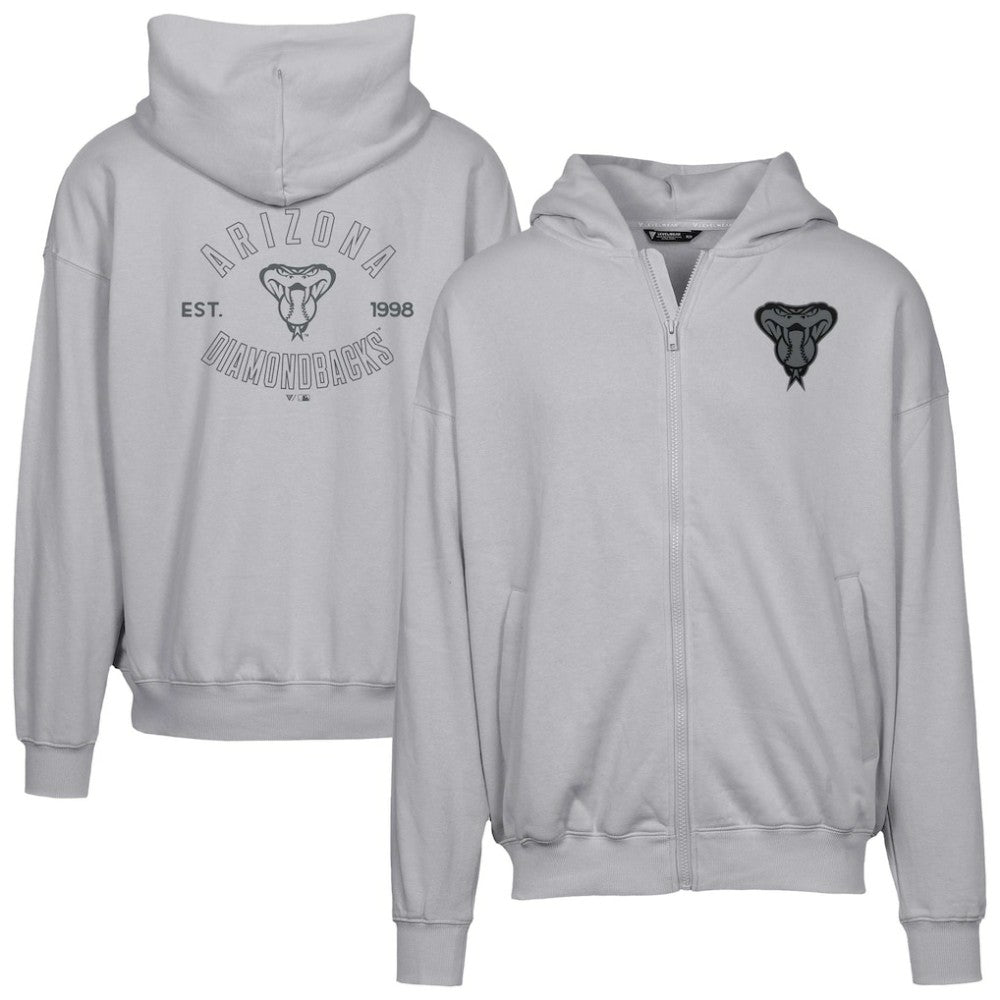 Arizona Diamondbacks Levelwear Uphill Abyssal Full-Zip Hoodie Gray