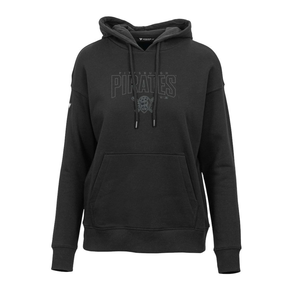 Pittsburgh Pirates Levelwear Women's Adorn Darkmoon Pullover Hoodie Black