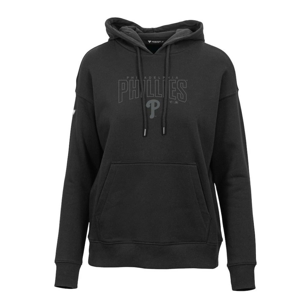 Philadelphia Phillies Levelwear Women's Adorn Darkmoon Pullover Hoodie Black