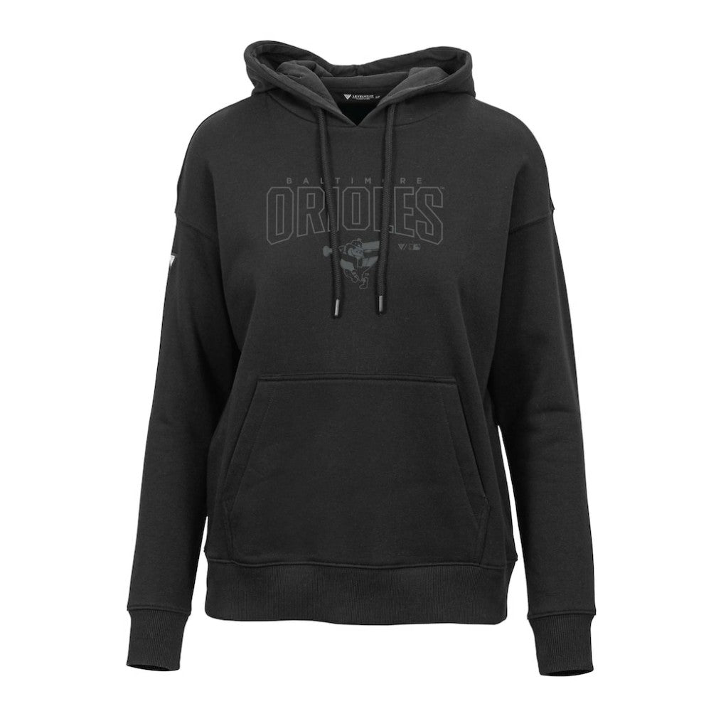 Baltimore Orioles Levelwear Women's Adorn Darkmoon Pullover Hoodie Black