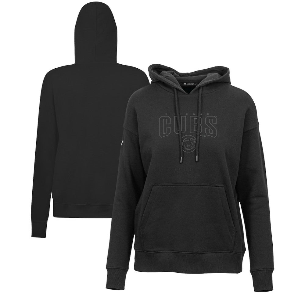 Chicago Cubs Levelwear Women's Adorn Darkmoon Pullover Hoodie Black