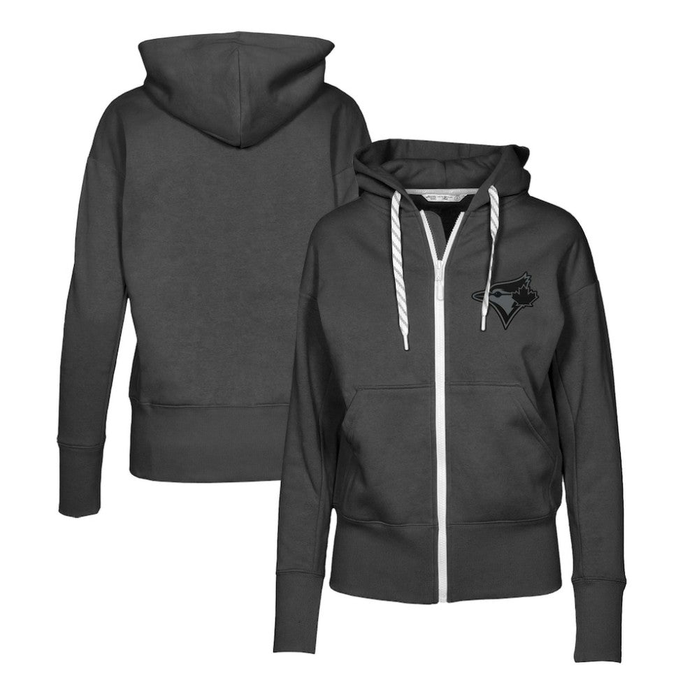 Toronto Blue Jays Levelwear Women's Gardinia Nightfall Full-Zip Hoodie Black