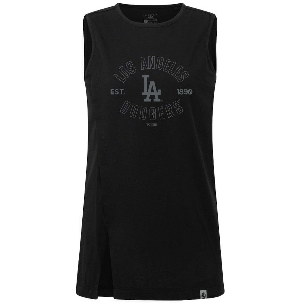Los Angeles Dodgers Levelwear Women's Influx Abyssal Tank Top Black