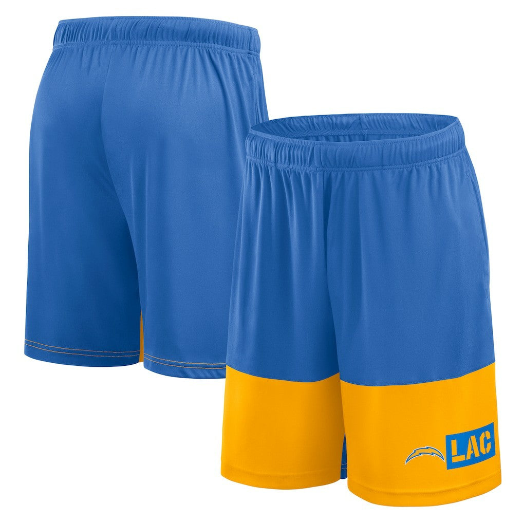 Los Angeles Chargers Logo Athletic Best of the Best Shorts - Powder Blue sale