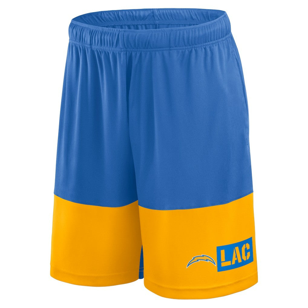 Los Angeles Chargers Logo Athletic Best of the Best Shorts - Powder Blue sale