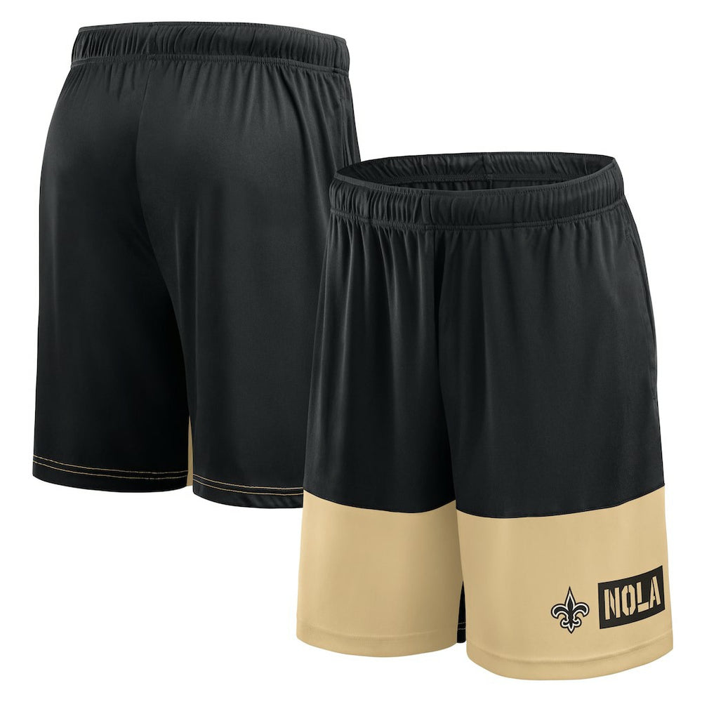 New Orleans Saints Logo Athletic Best of the Best Shorts - Black outlet