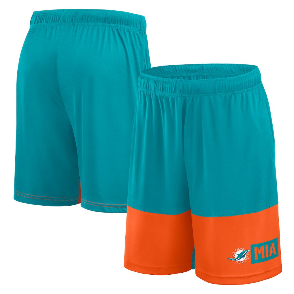 Miami Dolphins Logo Athletic Best of the Best Shorts - Aqua on sale