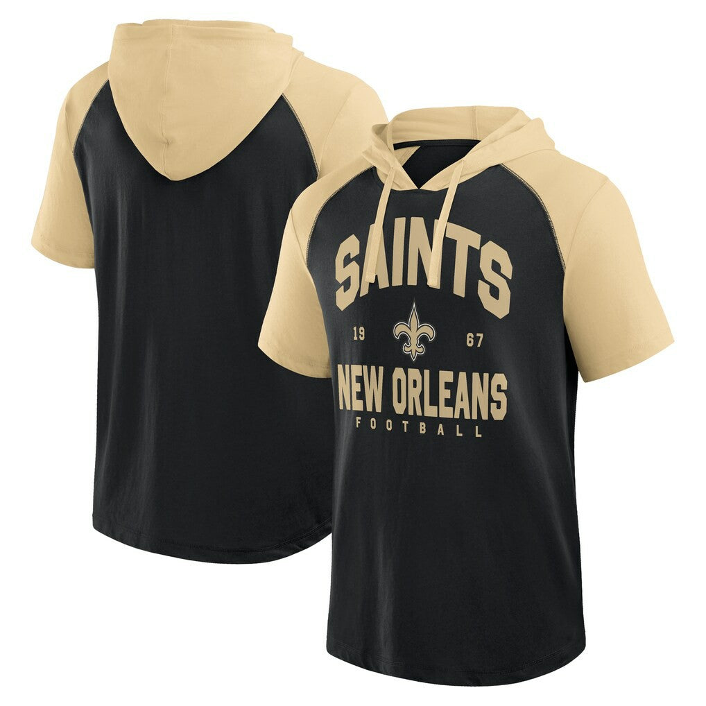 New Orleans Saints Logo Athletic Prime Hoodie T-Shirt - Black on sale
