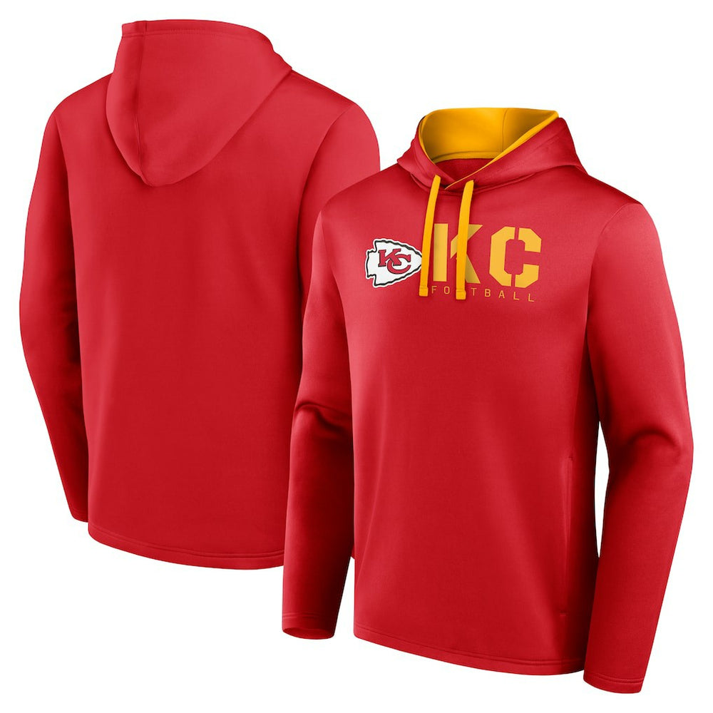 Kansas City Chiefs Logo Athletic Head Start Pullover Hoodie - Red on sale