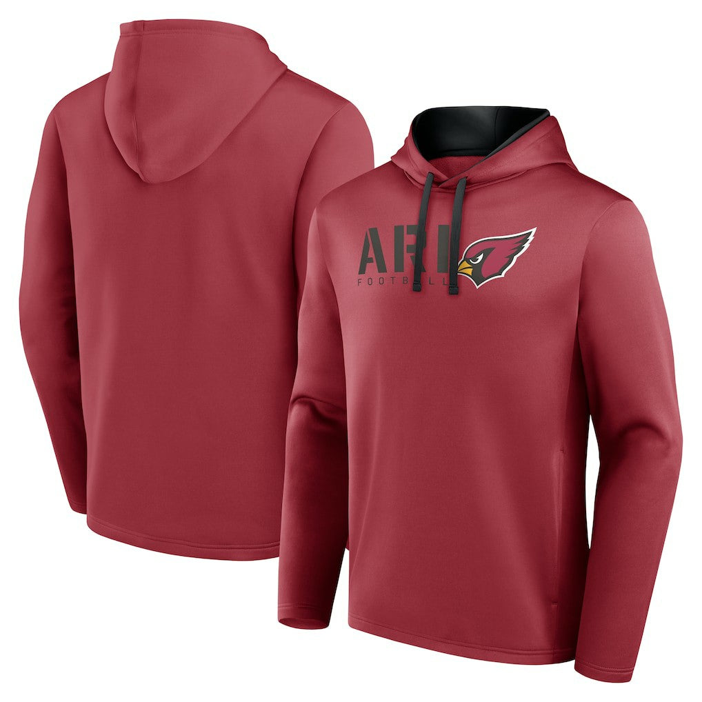 Arizona Cardinals Logo Athletic Head Start Pullover Hoodie - Cardinal outlet