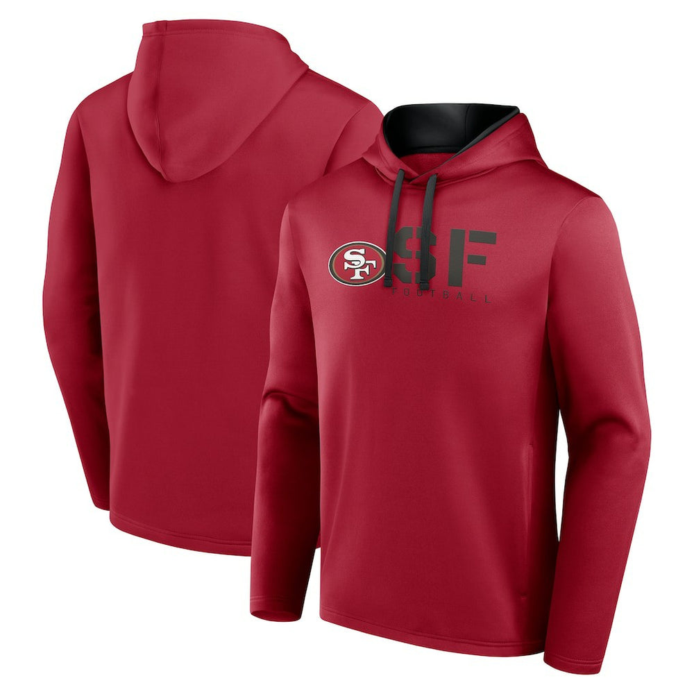 San Francisco 49ers Logo Athletic Head Start Pullover Hoodie - Scarlet online