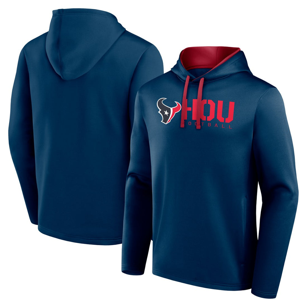 Houston Texans Logo Athletic Head Start Pullover Hoodie - Navy sale