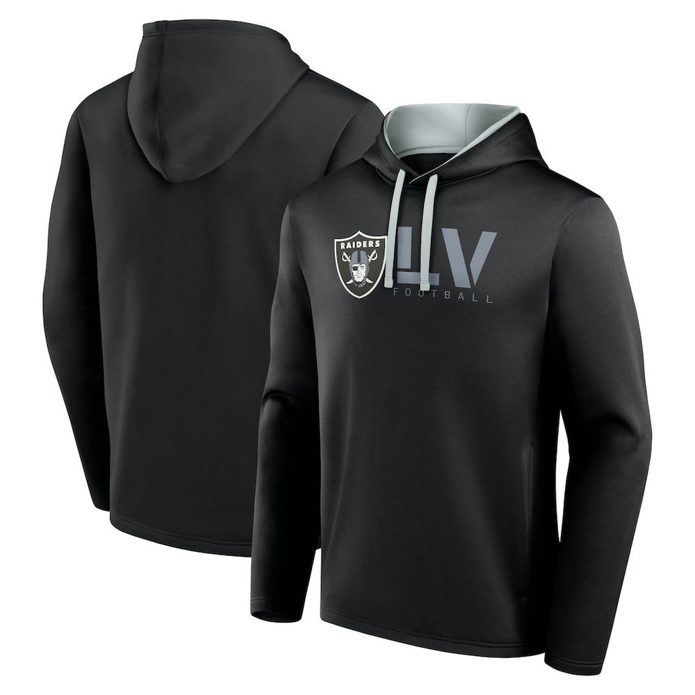 Las Vegas Raiders Logo Athletic Head Start Pullover Hoodie - Black on sale