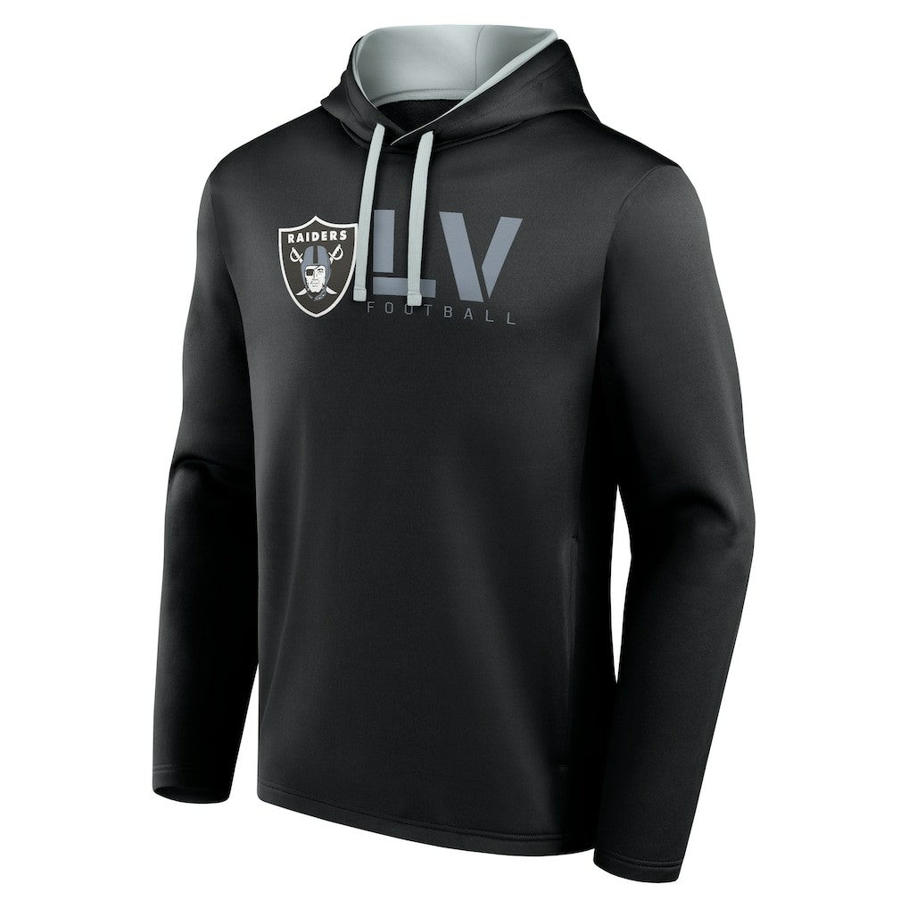 Las Vegas Raiders Logo Athletic Head Start Pullover Hoodie - Black on sale