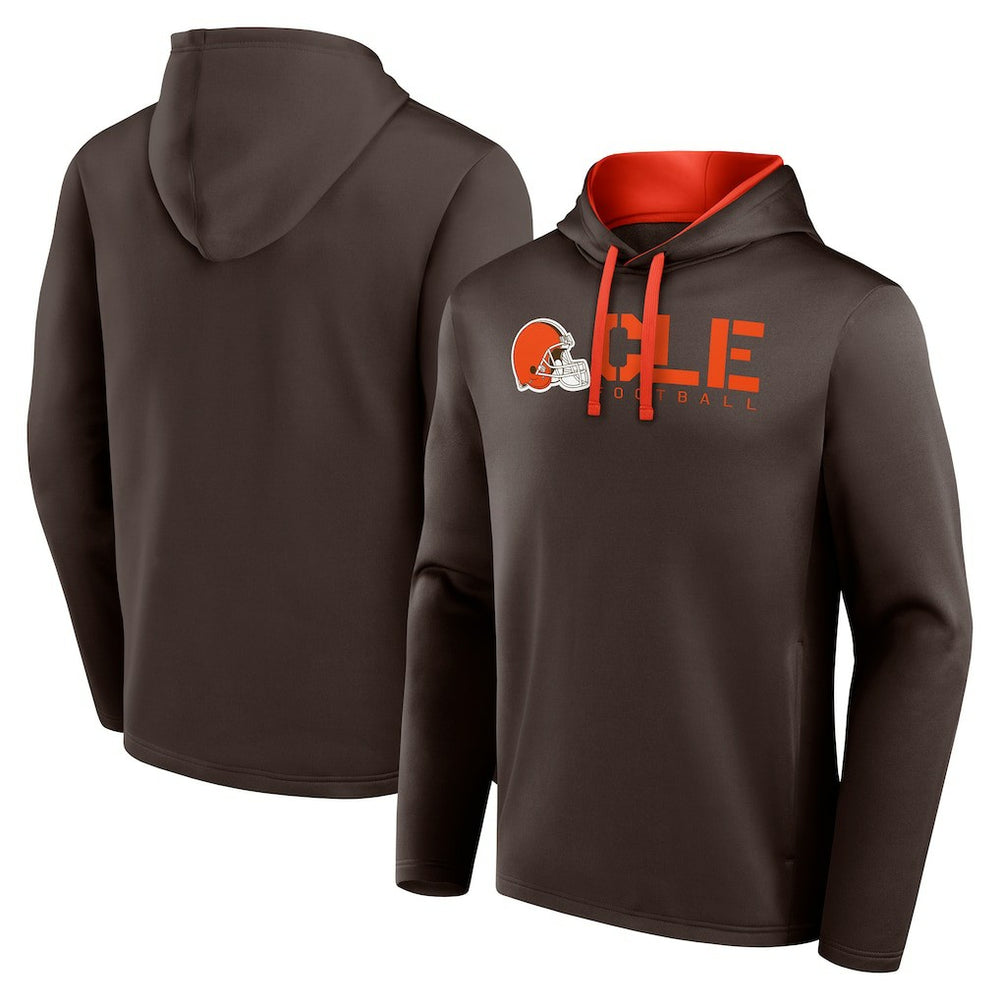 Cleveland Browns Logo Athletic Head Start Pullover Hoodie - Brown online