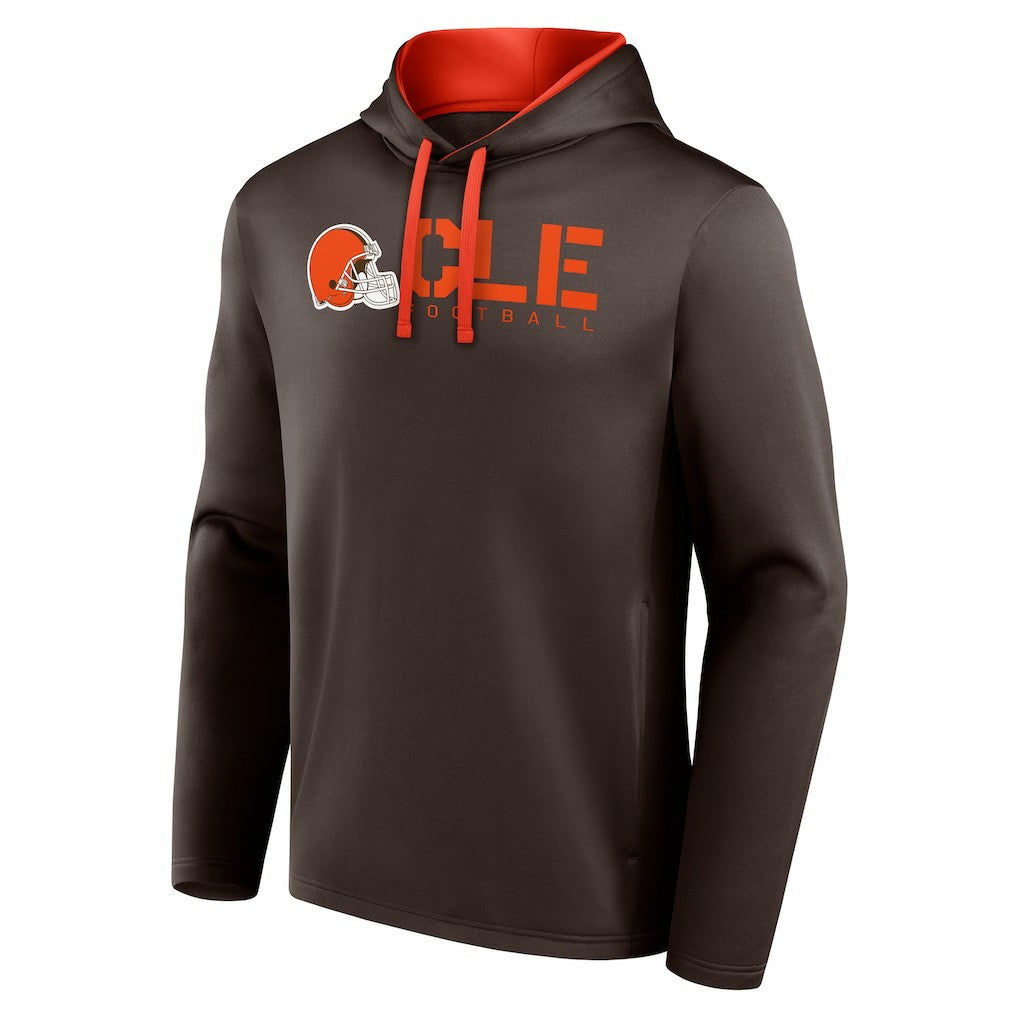 Cleveland Browns Logo Athletic Head Start Pullover Hoodie - Brown online