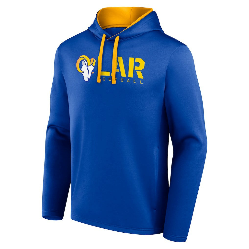 Los Angeles Rams Logo Athletic Head Start Pullover Hoodie - Royal sale