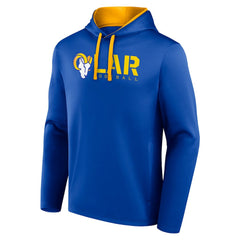 Los Angeles Rams Logo Athletic Head Start Pullover Hoodie - Royal sale