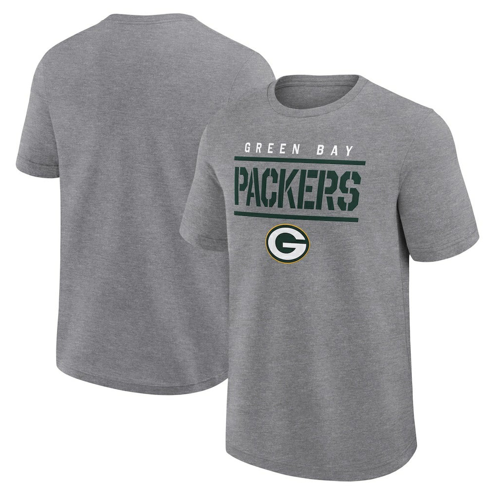 Green Bay Packers Logo Athletic Top Notch T-Shirt - Heather Gray for sale