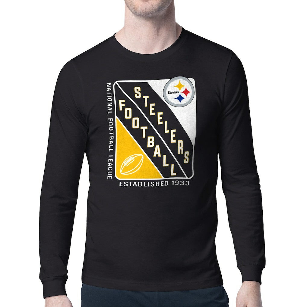 Pittsburgh Steelers Starter Shield Logo Long Sleeve T-Shirt - Black online