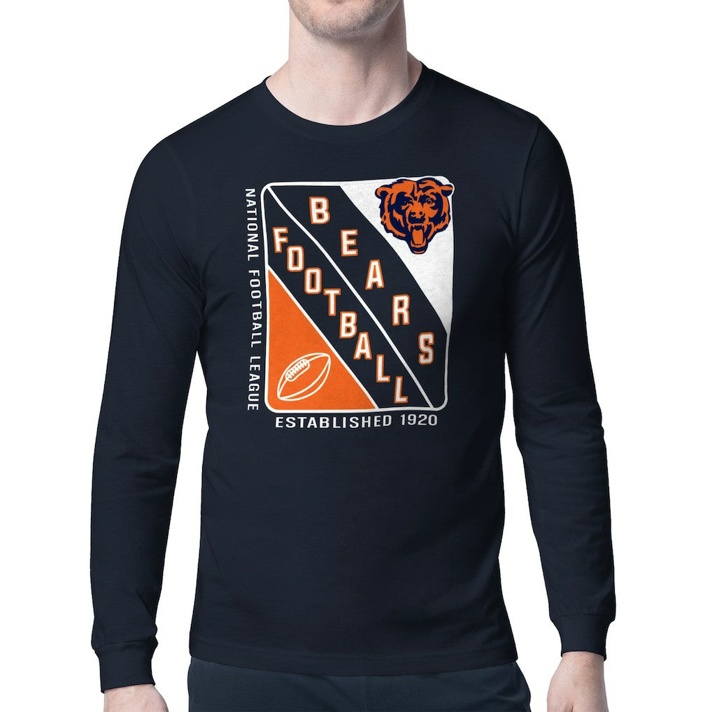 Chicago Bears Starter Shield Logo Long Sleeve T-Shirt - Navy outlet