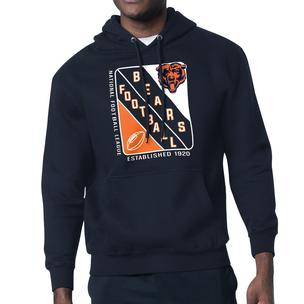 Chicago Bears Starter Shield Logo Pullover Hoodie - Navy online