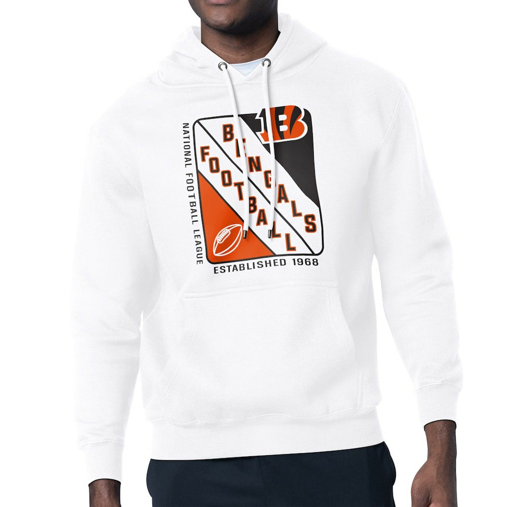 Cincinnati Bengals Starter Shield Logo Pullover Hoodie - White cheap