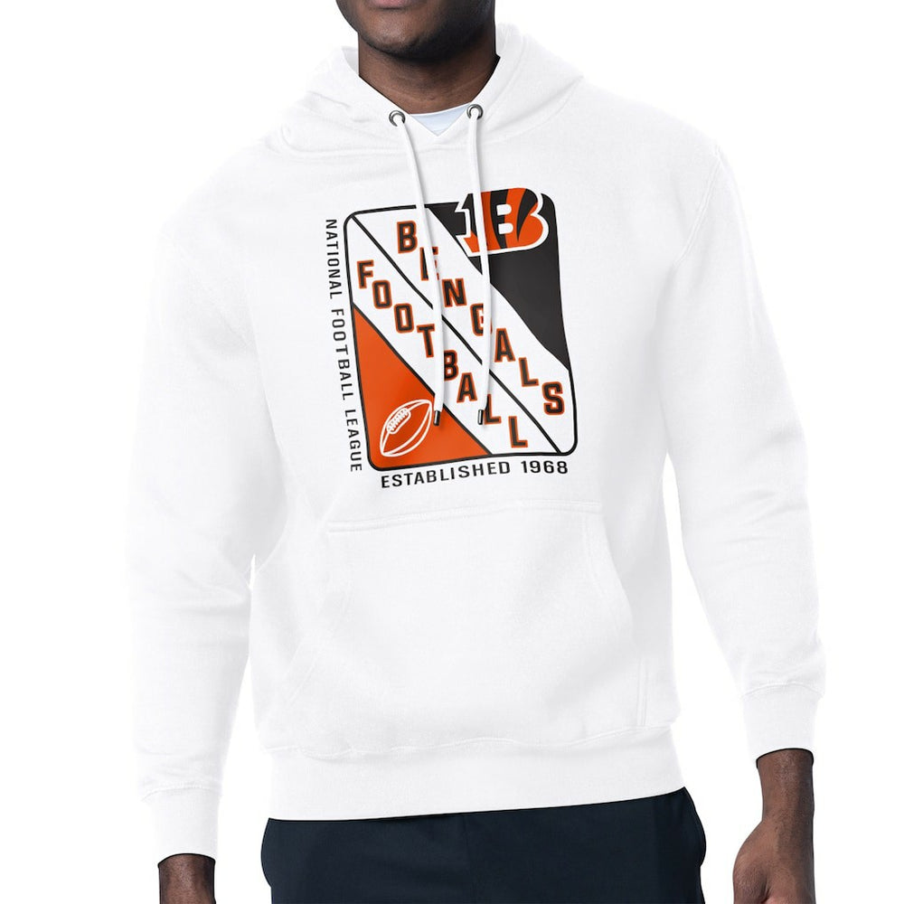 Cincinnati Bengals Starter Shield Logo Pullover Hoodie - White cheap