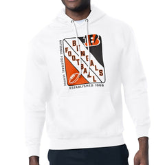 Cincinnati Bengals Starter Shield Logo Pullover Hoodie - White cheap