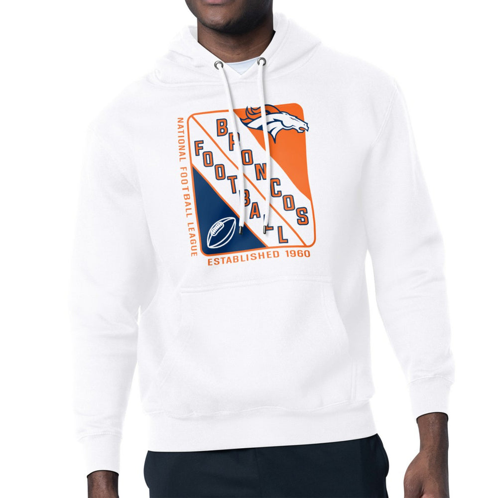 Denver Broncos Starter Shield Logo Pullover Hoodie - White sale