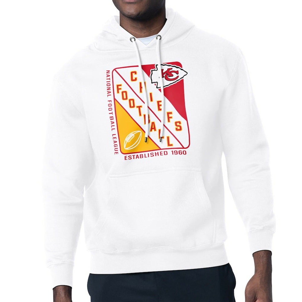 Kansas City Chiefs Starter Shield Logo Pullover Hoodie - White discount
