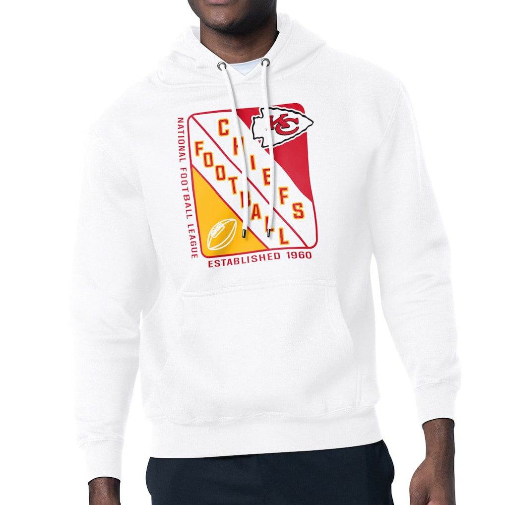 Kansas City Chiefs Starter Shield Logo Pullover Hoodie - White discount