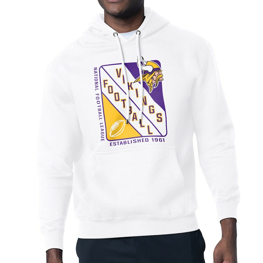 Minnesota Vikings Starter Shield Logo Pullover Hoodie - White cheap
