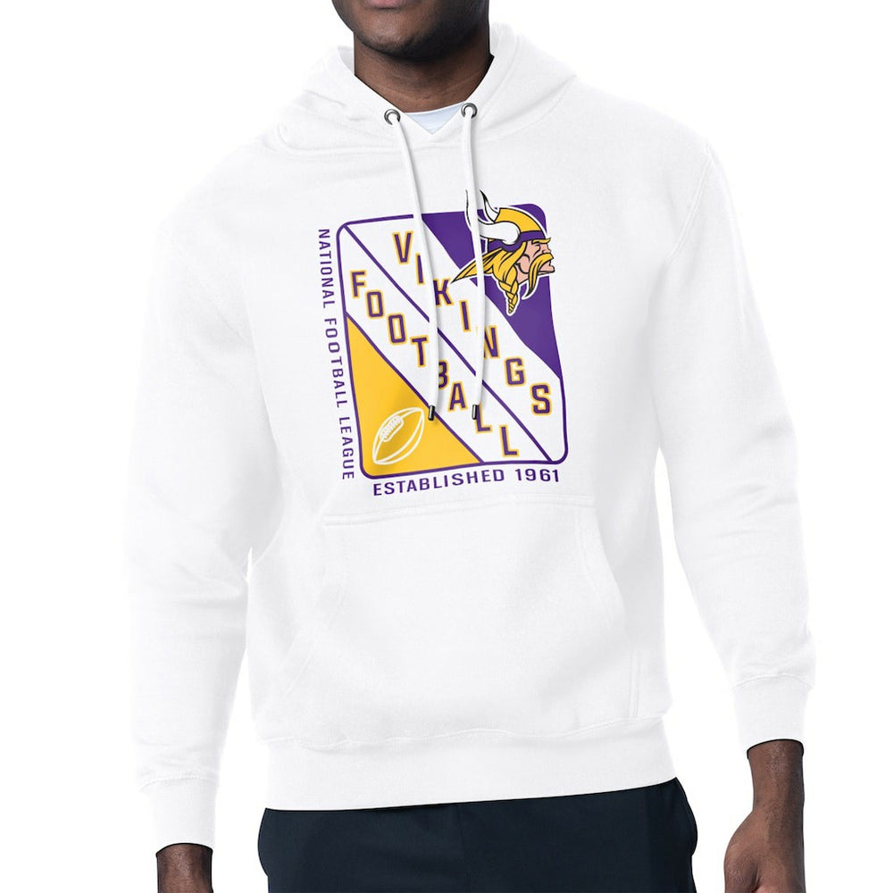Minnesota Vikings Starter Shield Logo Pullover Hoodie - White cheap