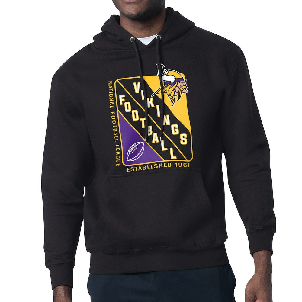Minnesota Vikings Starter Shield Logo Pullover Hoodie - Black cheap