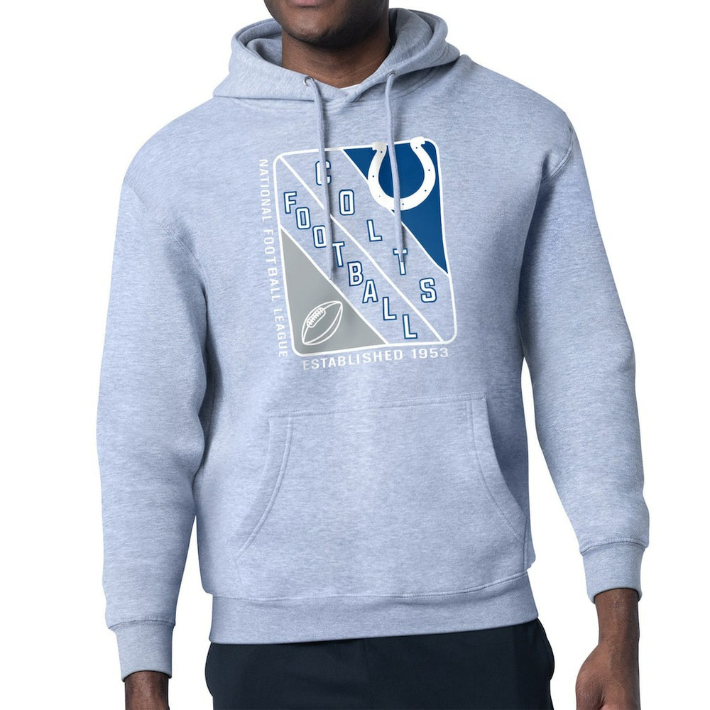 Indianapolis Colts Starter Shield Logo Pullover Hoodie - Heather Gray sale