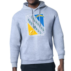 Los Angeles Chargers Starter Shield Logo Pullover Hoodie - Heather Gray cheap