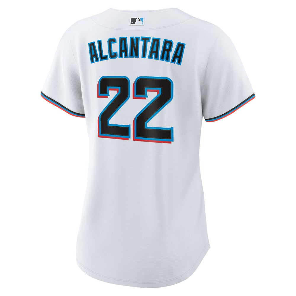 Sandy Alcantara Miami Marlins Women's Home Replica Player Jersey White