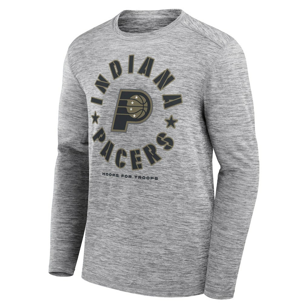 Indiana Pacers NBA Hoops for Troops Long Sleeve T-Shirt - Heather Gray sale