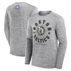 Boston Celtics NBA Hoops for Troops Long Sleeve T-Shirt - Heather Gray cheap
